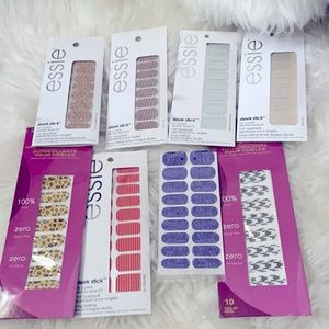 8pc bundle Essie Uv cured sleek nail stickers